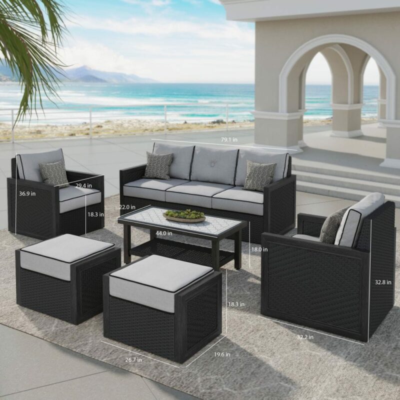 Logan 6pc Seating Black