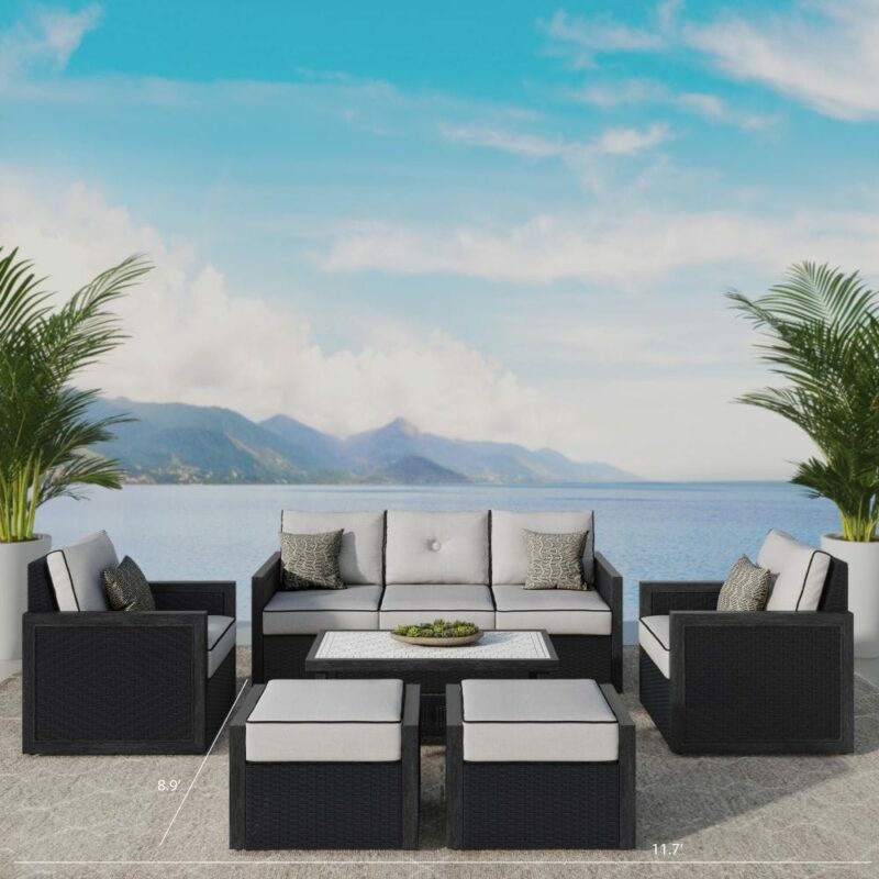 Logan 6pc Seating Black