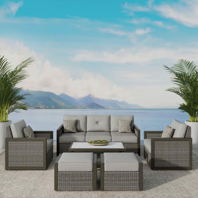 Logan 6-Piece Deep Seating Set (Greige)